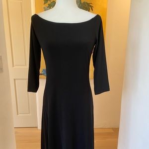 Liquid Jersey Women’s Bandeau Top Dress in Black Fully lined Size L